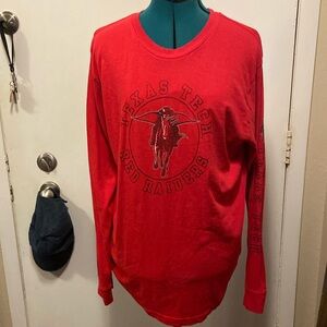 Long Sleeve Texas Tech Red Raiders  Shirt XL Red